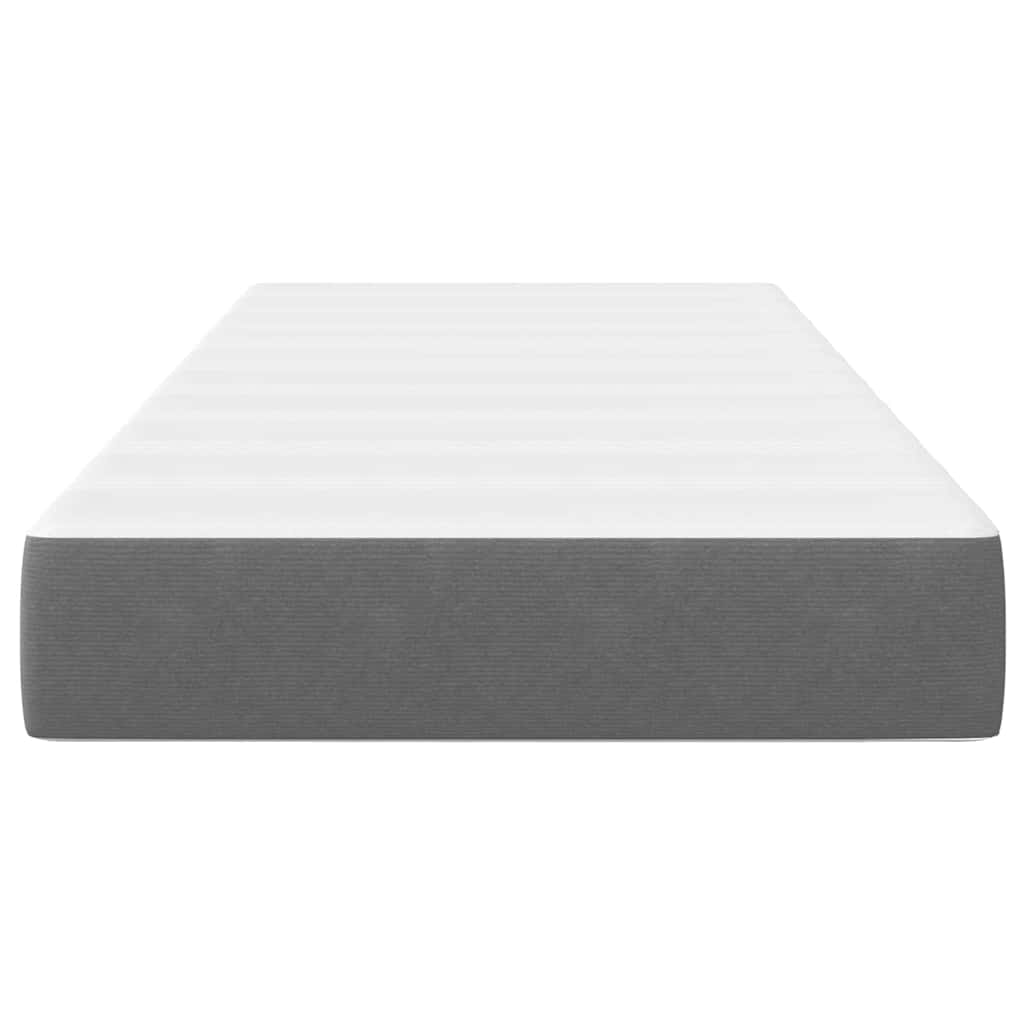 vidaXL Bettmatratze mit Matratze Hellgrau 80 x 200 cm Stoff