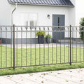 vidaXL Zaunelement ASSEN Grau 170 x 130 cm Stahl