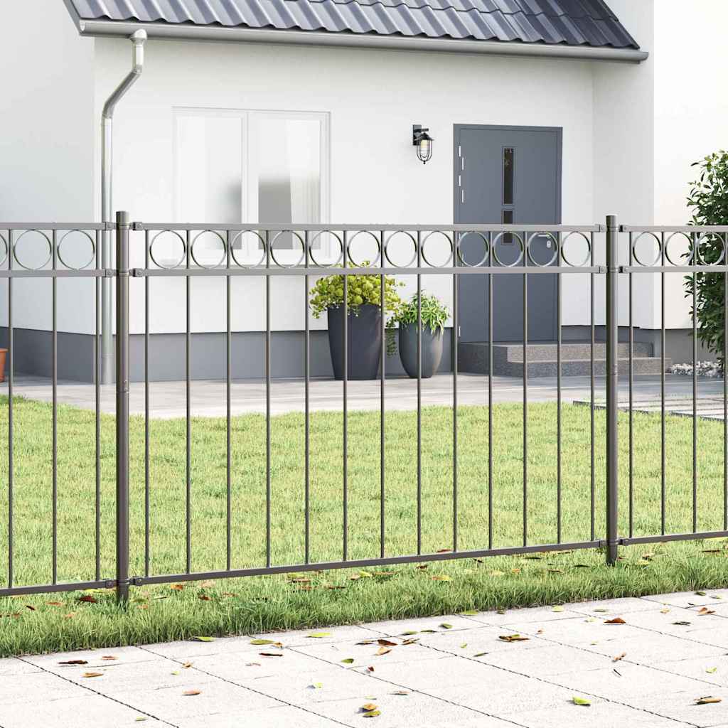 vidaXL Zaunelement ASSEN Grau 170 x 130 cm Stahl