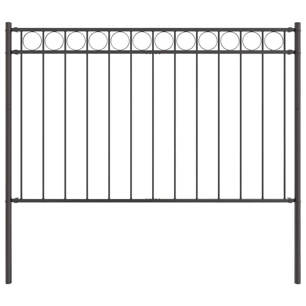 vidaXL Zaunelement ASSEN Grau 170 x 130 cm Stahl