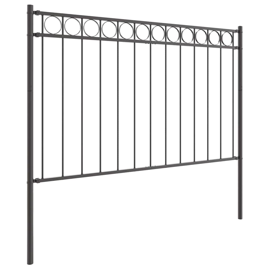 vidaXL Zaunelement ASSEN Grau 170 x 130 cm Stahl