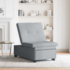 vidaXL Schlafsofa Ausziehbar Hellgrau 194 x 50 x 82 cm Stoff