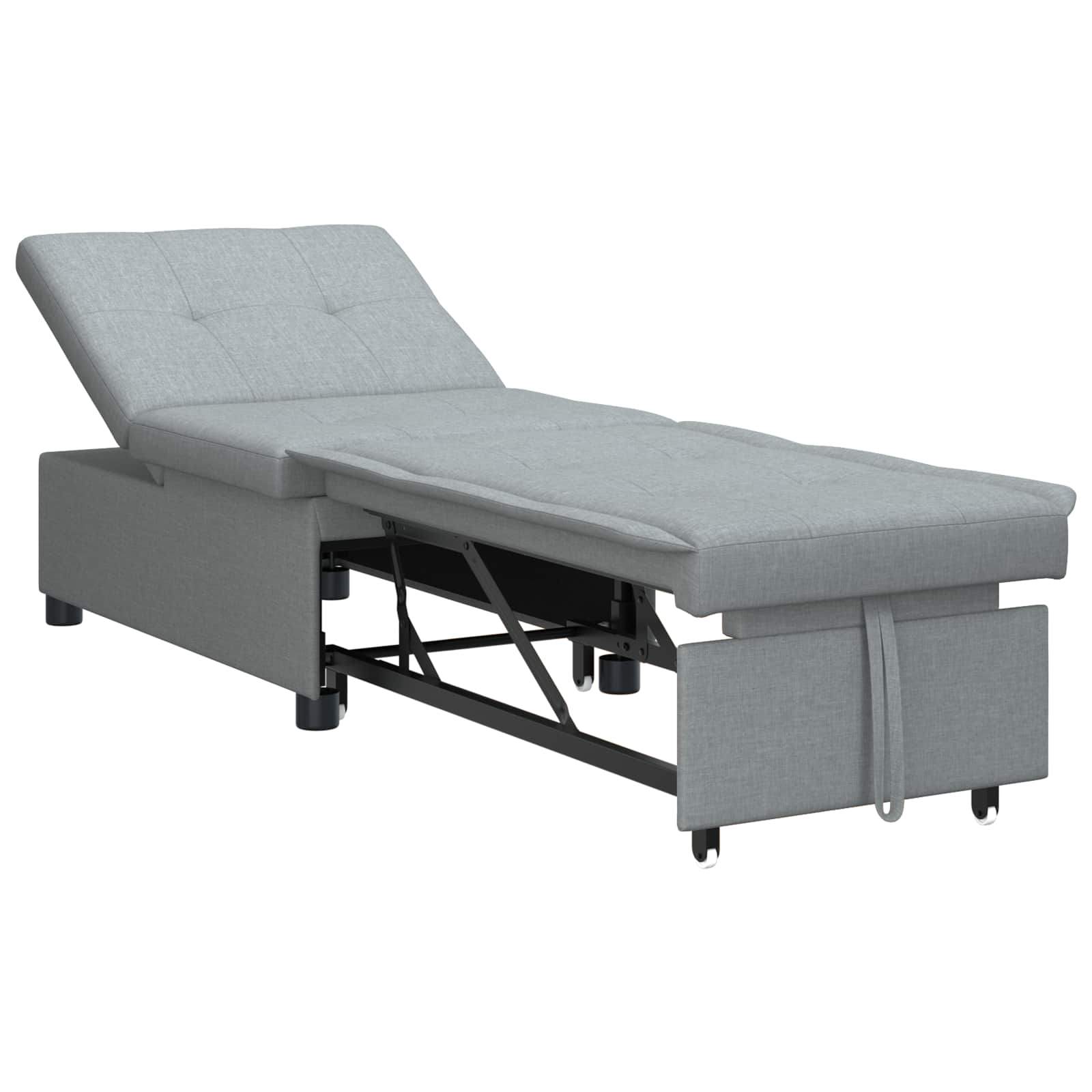 vidaXL Schlafsofa Ausziehbar Hellgrau 194 x 50 x 82 cm Stoff
