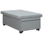 vidaXL Schlafsofa Ausziehbar Hellgrau 194 x 50 x 82 cm Stoff