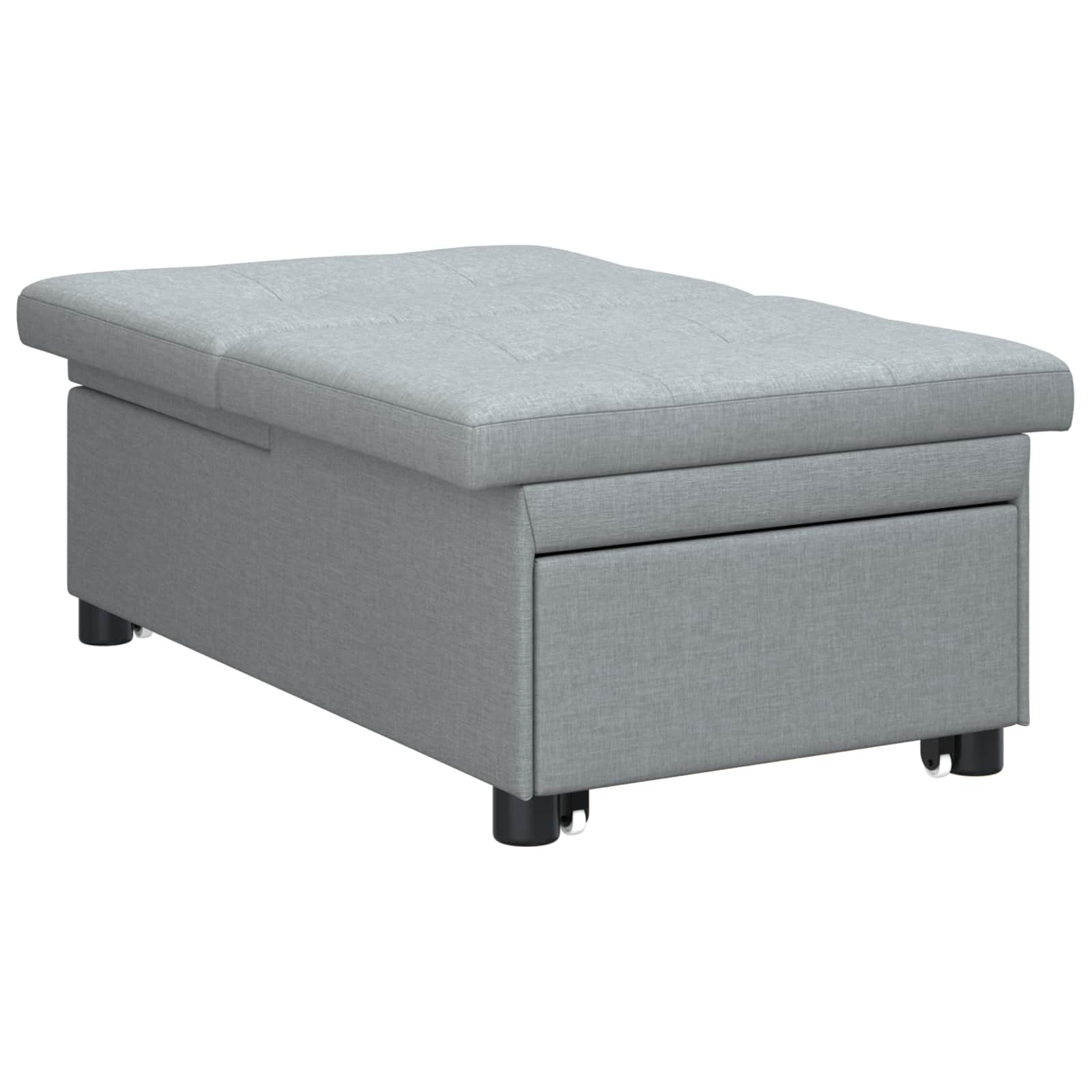 vidaXL Schlafsofa Ausziehbar Hellgrau 194 x 50 x 82 cm Stoff