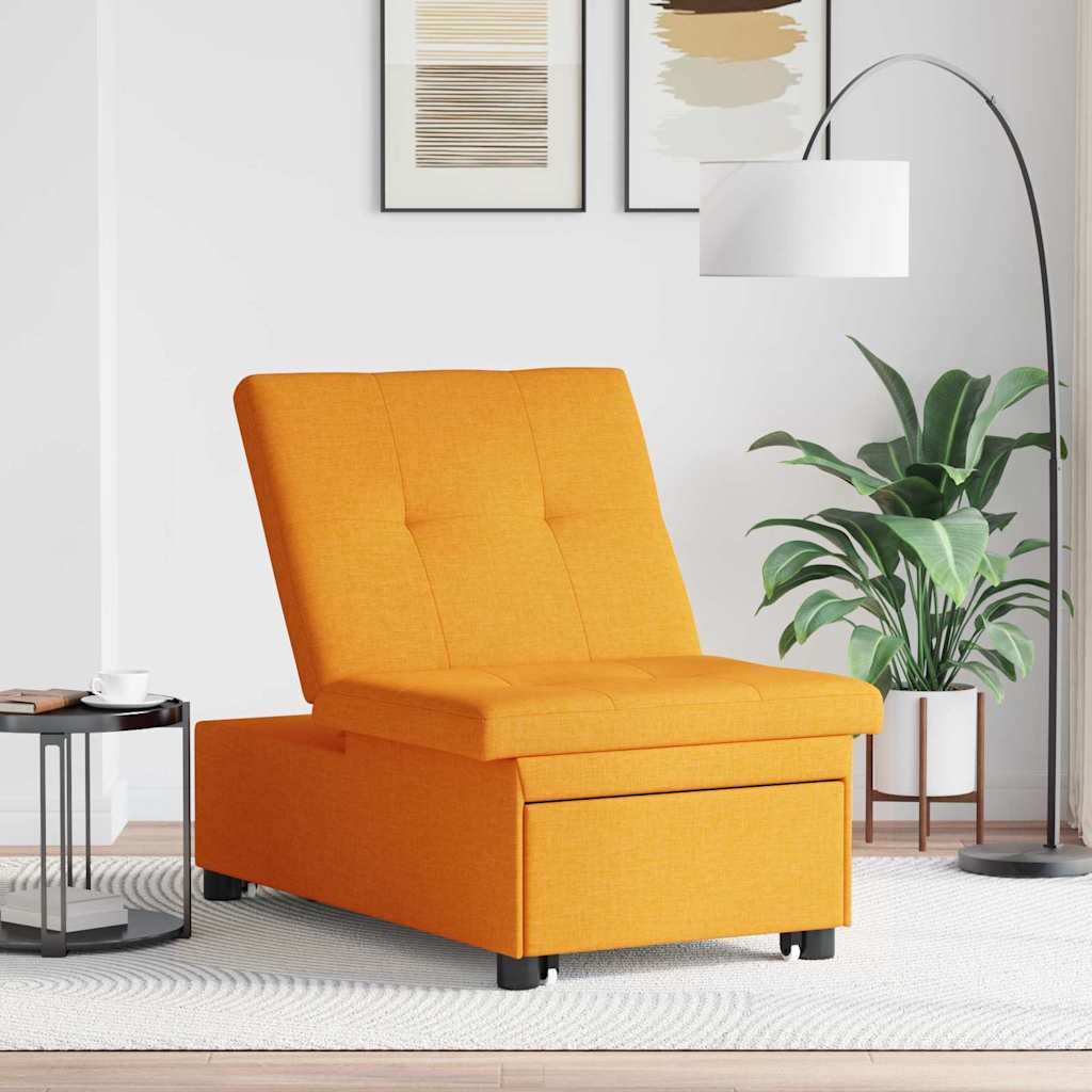 vidaXL Schlafsofa Ausziehbar Dunkelgelb 194 x 50 x 82 cm Stoff