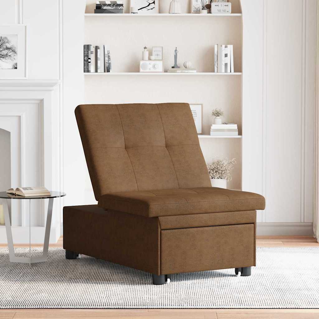 vidaXL Schlafsofa Braun 194 x 67 x 82 cm Huahua Stoff