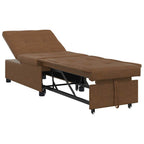 vidaXL Schlafsofa Braun 194 x 67 x 82 cm Huahua Stoff