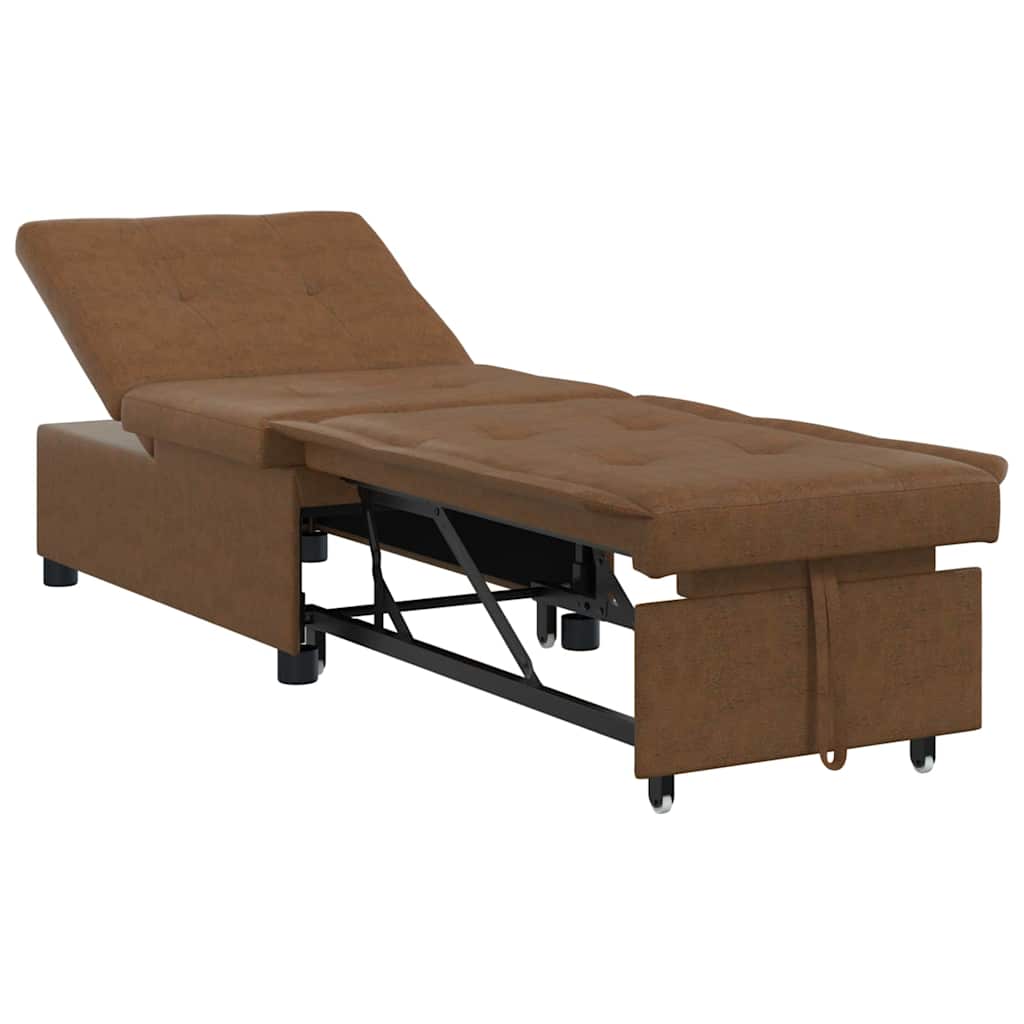 vidaXL Schlafsofa Braun 194 x 67 x 82 cm Huahua Stoff