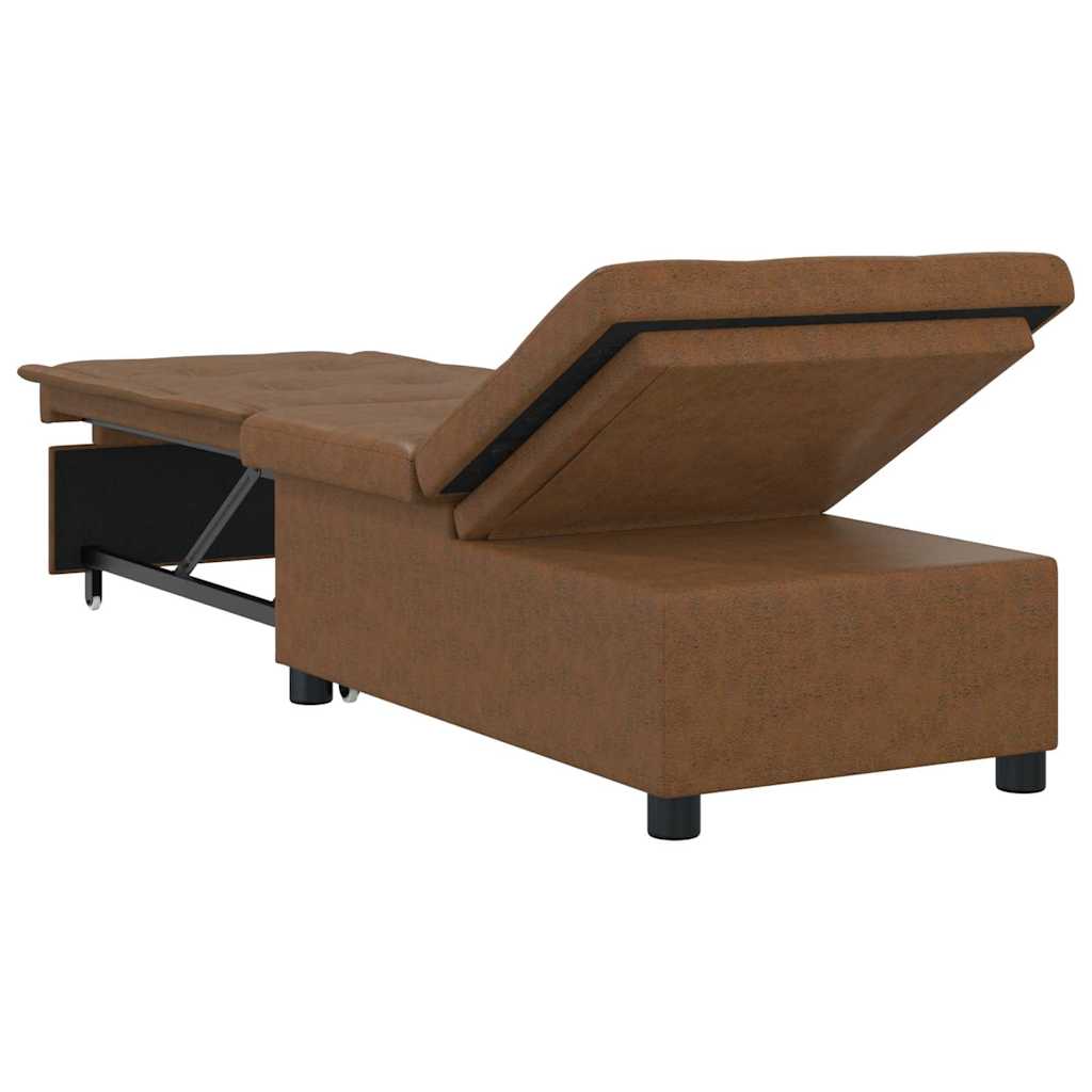 vidaXL Schlafsofa Braun 194 x 67 x 82 cm Huahua Stoff