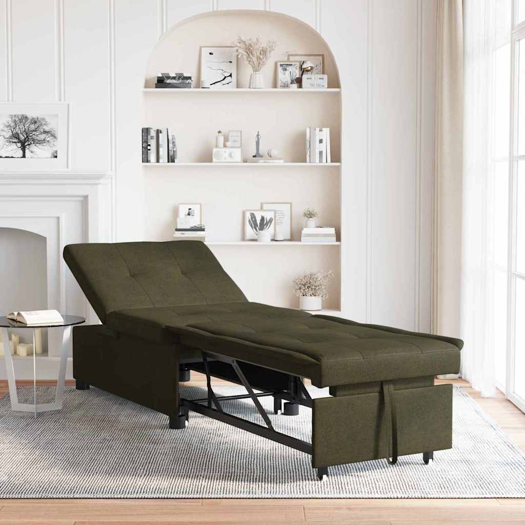 vidaXL Schlafsofa Olivegrün 194 x 67 x 82 cm Huahua Stoff
