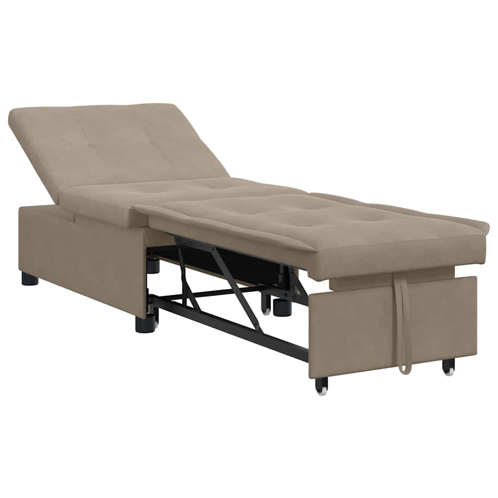 vidaXL Schlafsofa Ausziehbar Taupe 194 x 67 x 82 cm Mikrofaser