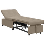 vidaXL Schlafsofa Ausziehbar Taupe 194 x 67 x 82 cm Mikrofaser