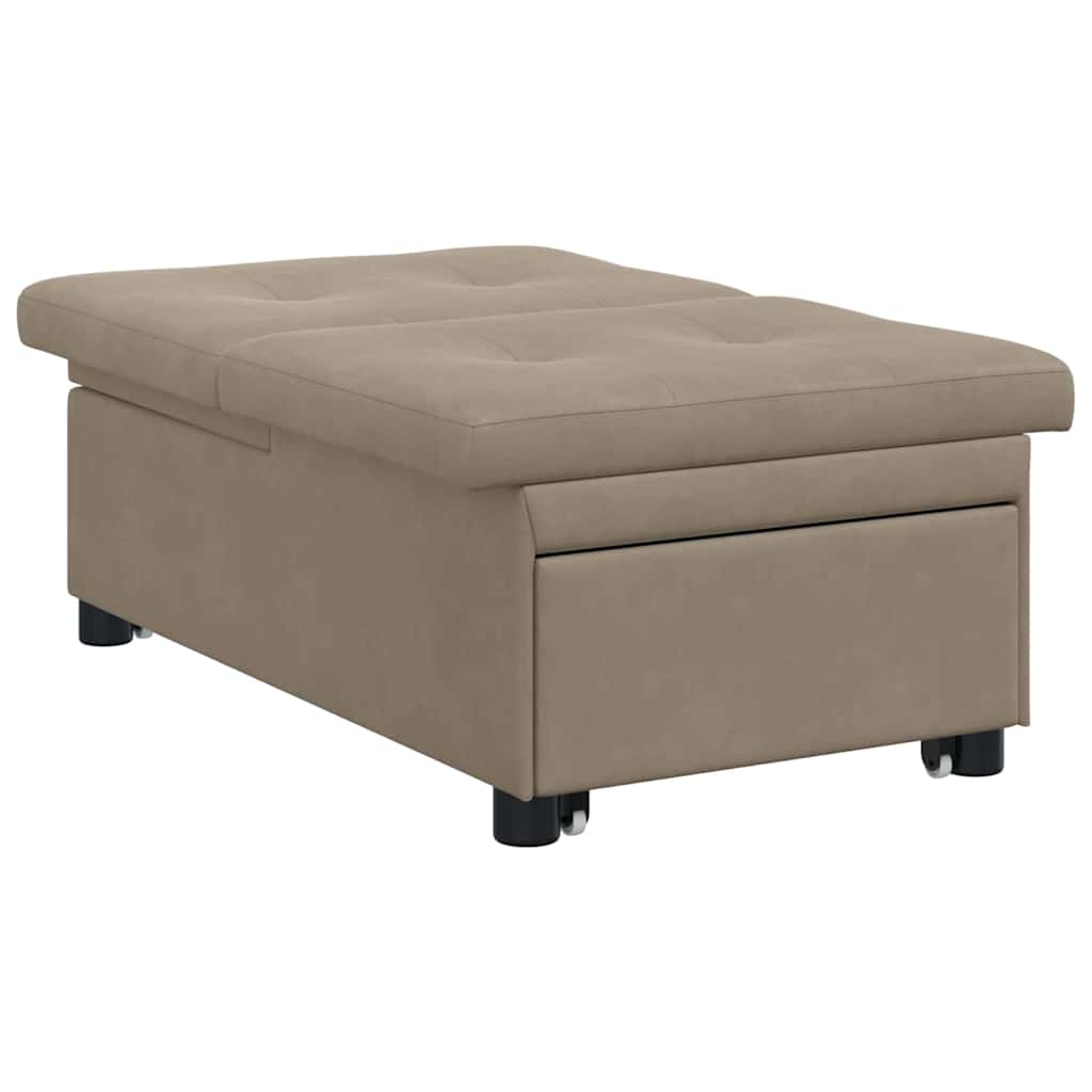 vidaXL Schlafsofa Ausziehbar Taupe 194 x 67 x 82 cm Mikrofaser