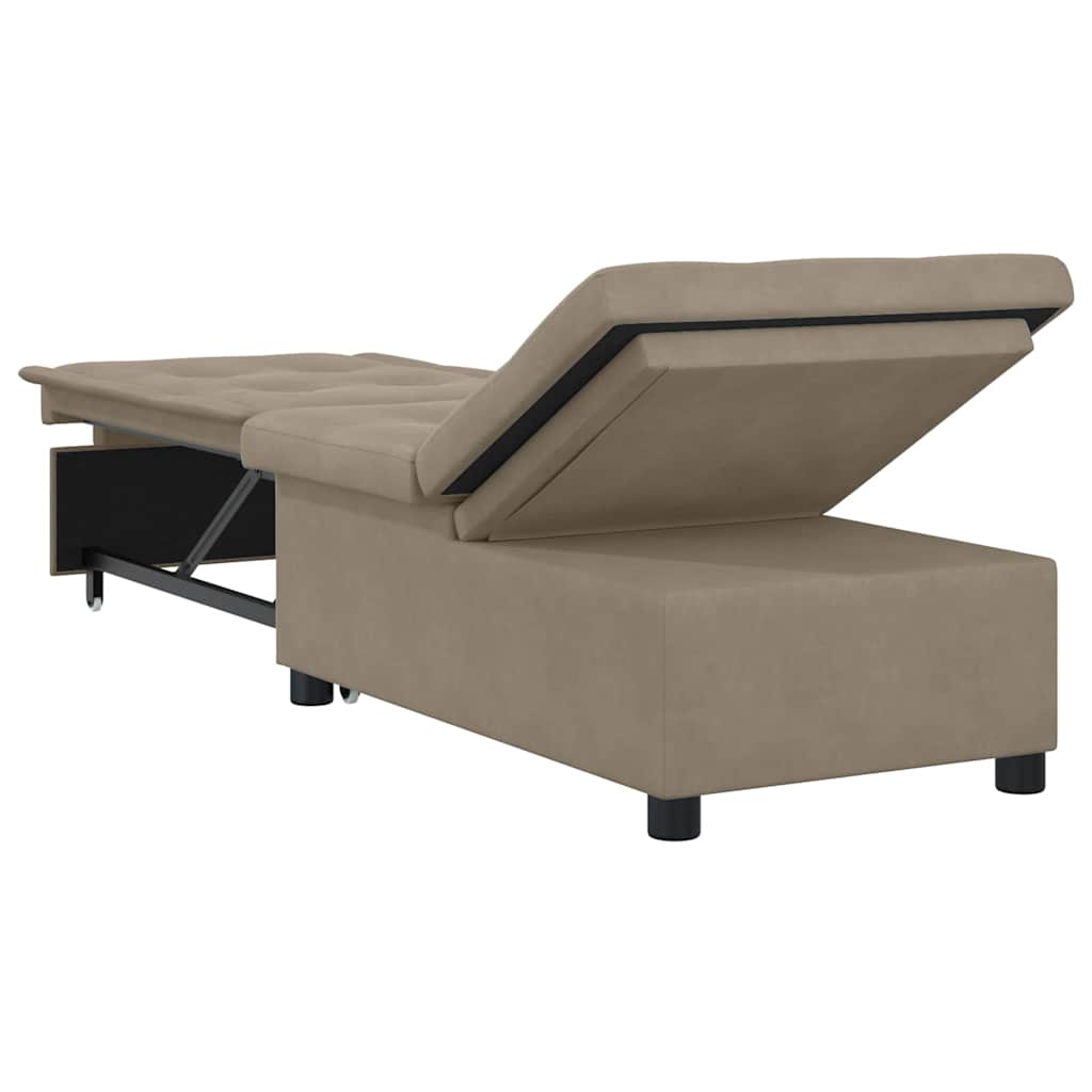 vidaXL Schlafsofa Ausziehbar Taupe 194 x 67 x 82 cm Mikrofaser
