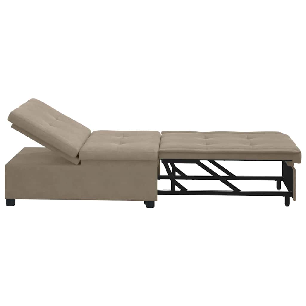 vidaXL Schlafsofa Ausziehbar Taupe 194 x 67 x 82 cm Mikrofaser