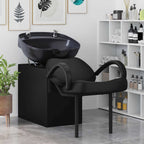 vidaXL Shampoo Stuhl Schwarz 136 x 60 x 92 cm PVC