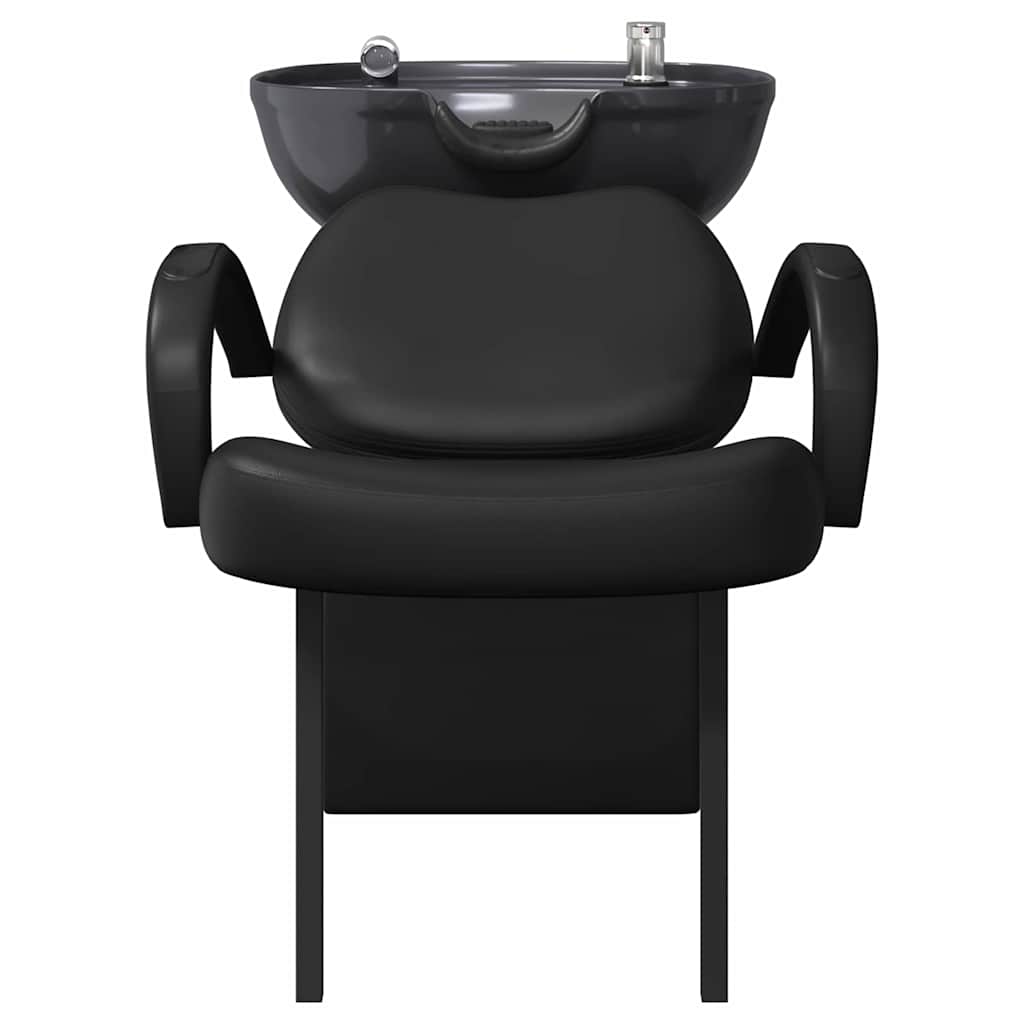 vidaXL Shampoo Stuhl Schwarz 136 x 60 x 92 cm PVC