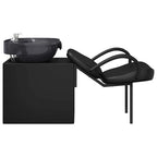 vidaXL Shampoo Stuhl Schwarz 136 x 60 x 92 cm PVC
