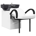 vidaXL Shampoo Stuhl Weiß und Schwarz 136 x 60 x 92 cm PVC