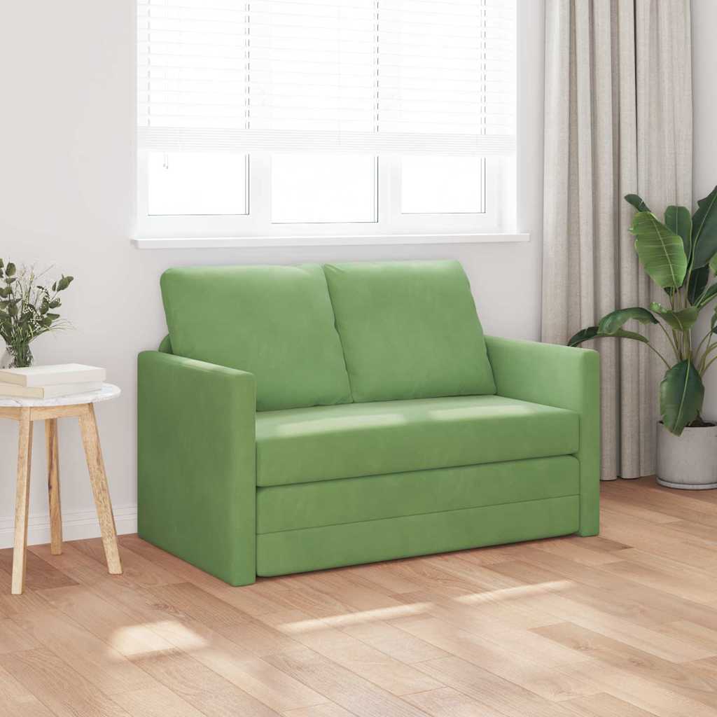 vidaXL Schlafsofa Hellgrün 204 x 122 x 60 cm Samt