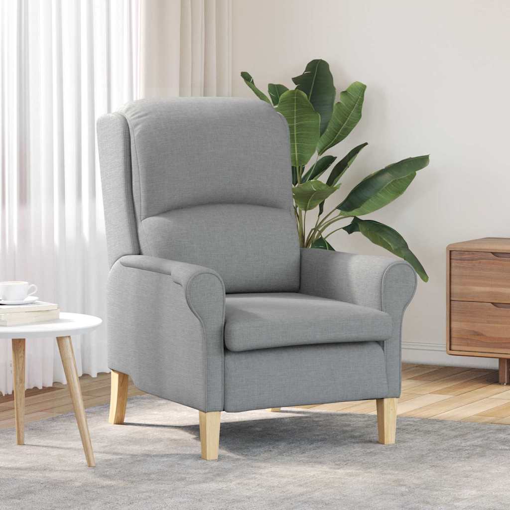 vidaXL Sessel Hellgrau Stoff