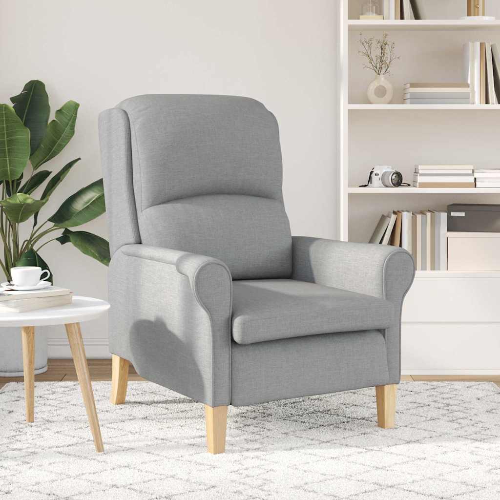 vidaXL Sessel Hellgrau Stoff