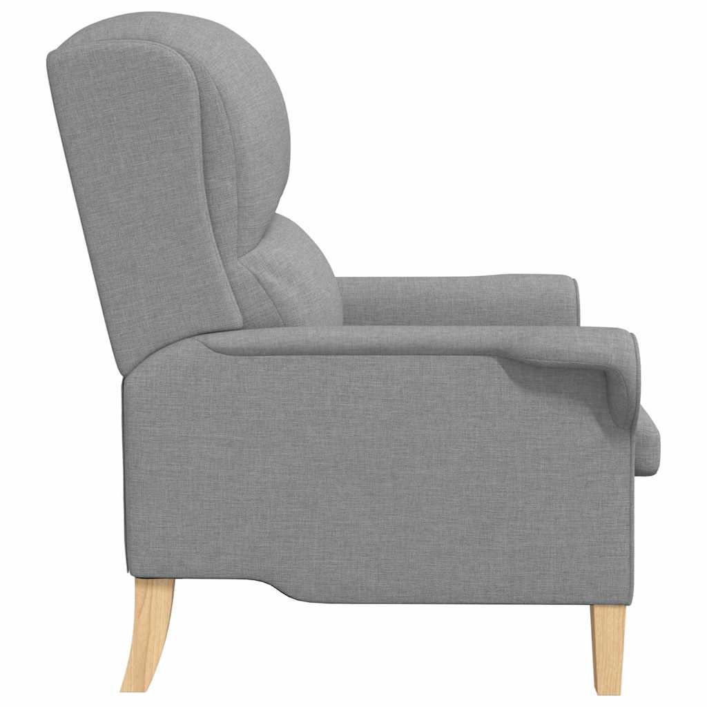 vidaXL Sessel Hellgrau Stoff