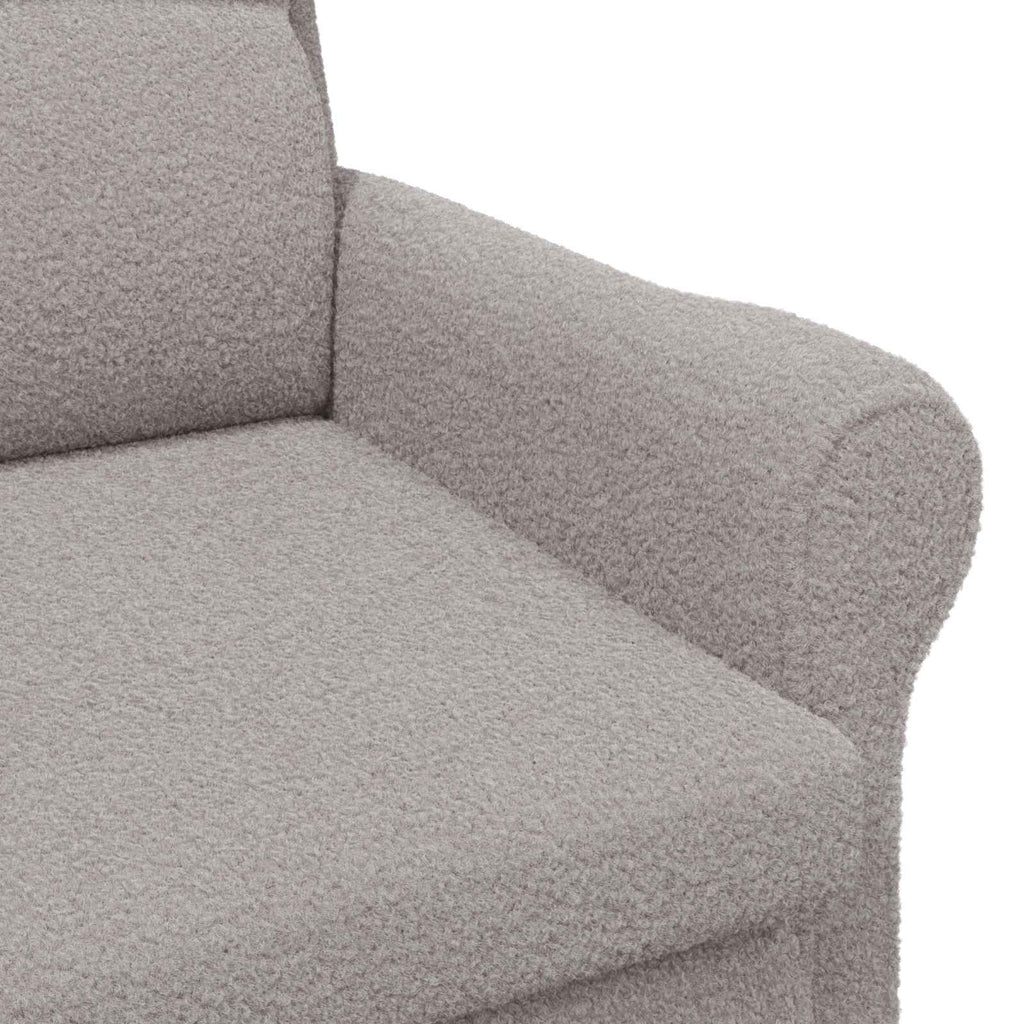 vidaXL Sessel Hellgrau Weiches Sherpa-Gewebe