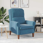 vidaXL Sessel Blau Samt