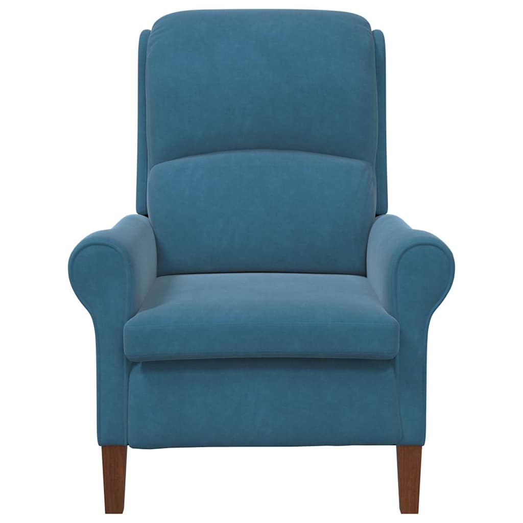 vidaXL Sessel Blau Samt