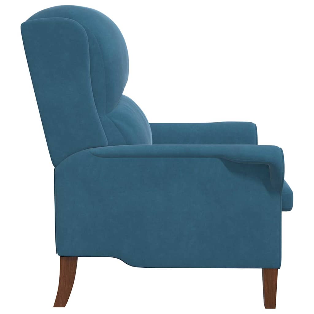 vidaXL Sessel Blau Samt