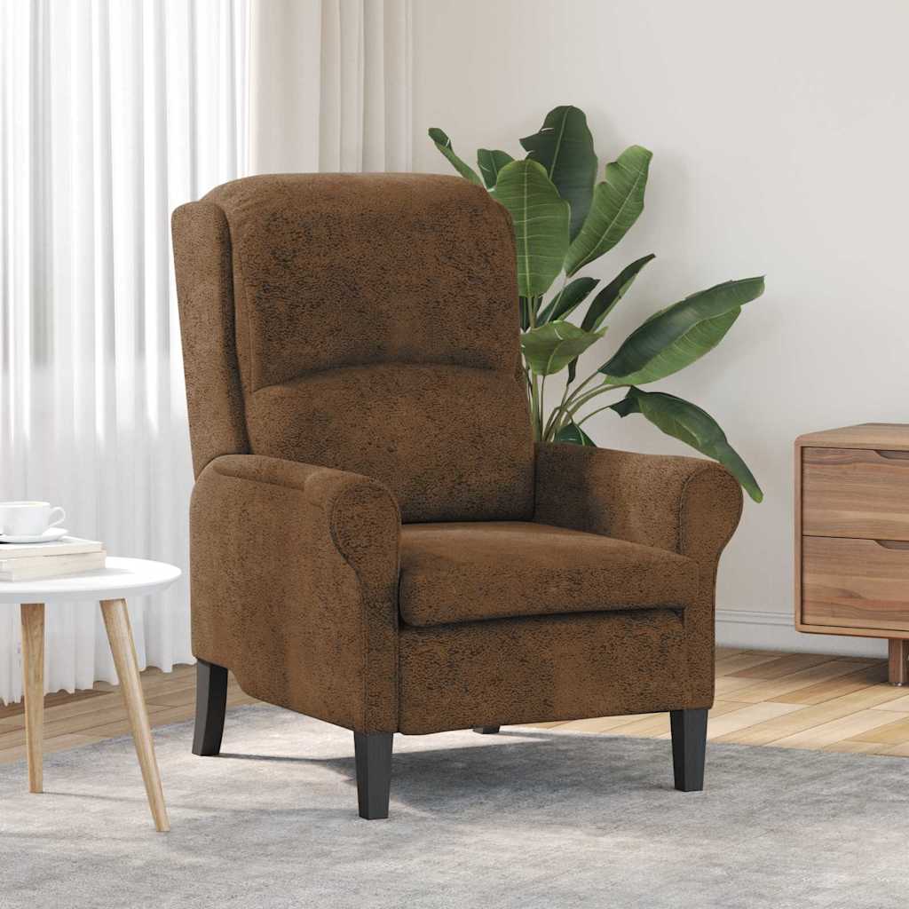 vidaXL Sessel Braun Kunstleder