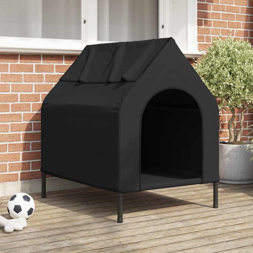 vidaXL Haustierhaus Schwarz 90 x 65 x 83 cm Stahl
