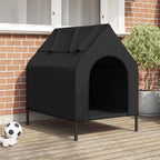 vidaXL Haustierhaus Schwarz 90 x 65 x 83 cm Stahl