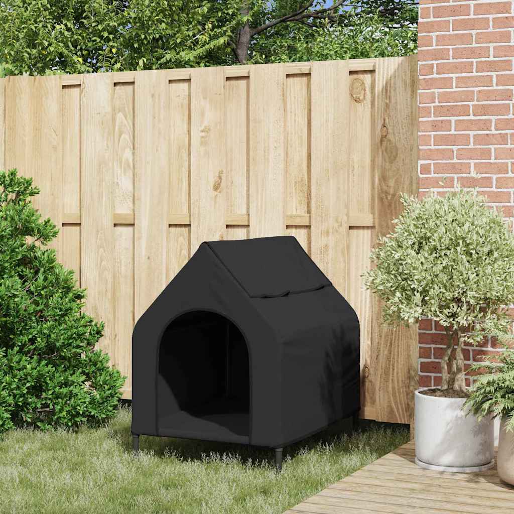 vidaXL Haustierhaus Schwarz 90 x 65 x 83 cm Stahl