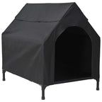 vidaXL Haustierhaus Schwarz 90 x 65 x 83 cm Stahl
