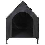 vidaXL Haustierhaus Schwarz 90 x 65 x 83 cm Stahl