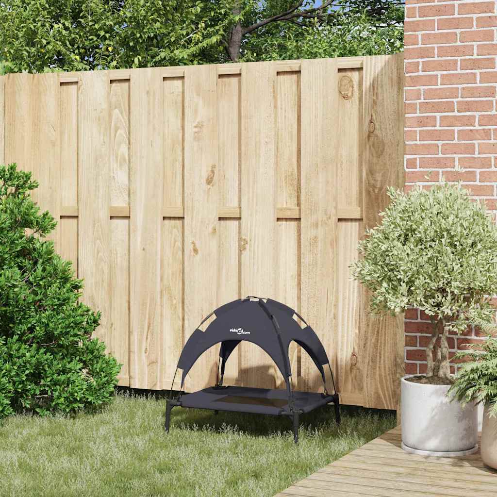 vidaXL Hundebett Schwarz 62 x 48 x 61 cm Stahl