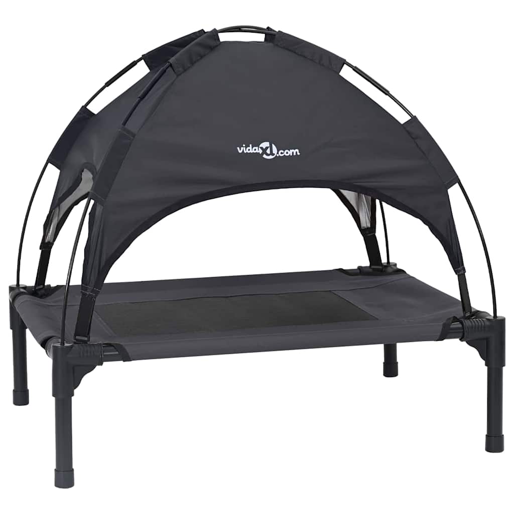 vidaXL Hundebett Schwarz 62 x 48 x 61 cm Stahl