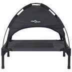 vidaXL Hundebett Schwarz 62 x 48 x 61 cm Stahl
