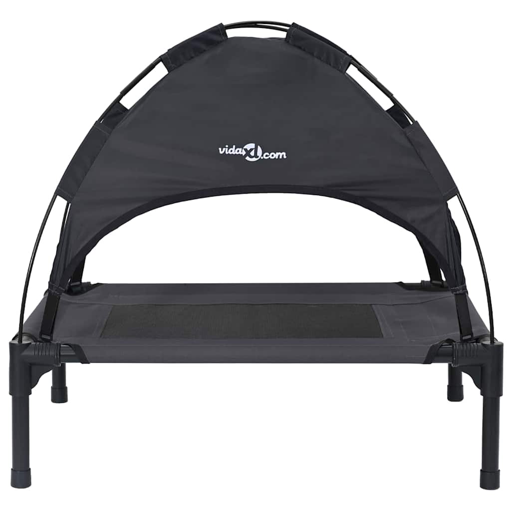 vidaXL Hundebett Schwarz 62 x 48 x 61 cm Stahl