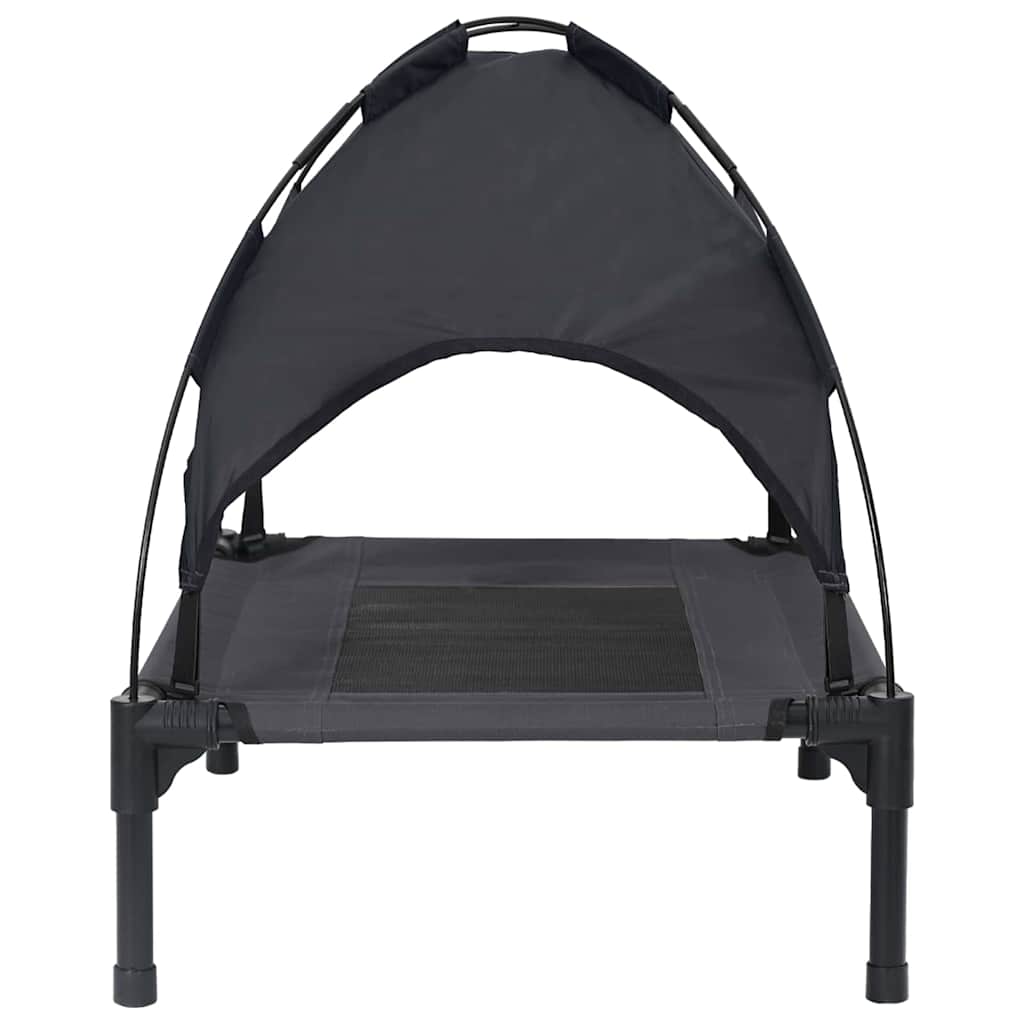 vidaXL Hundebett Schwarz 62 x 48 x 61 cm Stahl