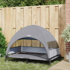 vidaXL Hochgelegtes Hundebett Hellgrau 127 x 81 x 108 cm