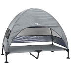 vidaXL Hochgelegtes Hundebett Hellgrau 127 x 81 x 108 cm