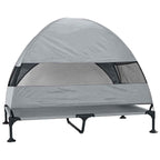 vidaXL Hochgelegtes Hundebett Hellgrau 127 x 81 x 108 cm