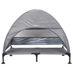 vidaXL Hochgelegtes Hundebett Hellgrau 127 x 81 x 108 cm