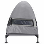 vidaXL Hochgelegtes Hundebett Hellgrau 127 x 81 x 108 cm