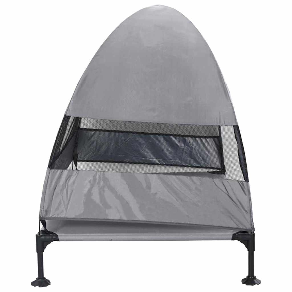 vidaXL Hochgelegtes Hundebett Hellgrau 127 x 81 x 108 cm