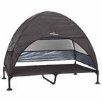 vidaXL Hochgelegtes Hundebett Braun 127 x 81 x 108 cm Stoff und Stahl